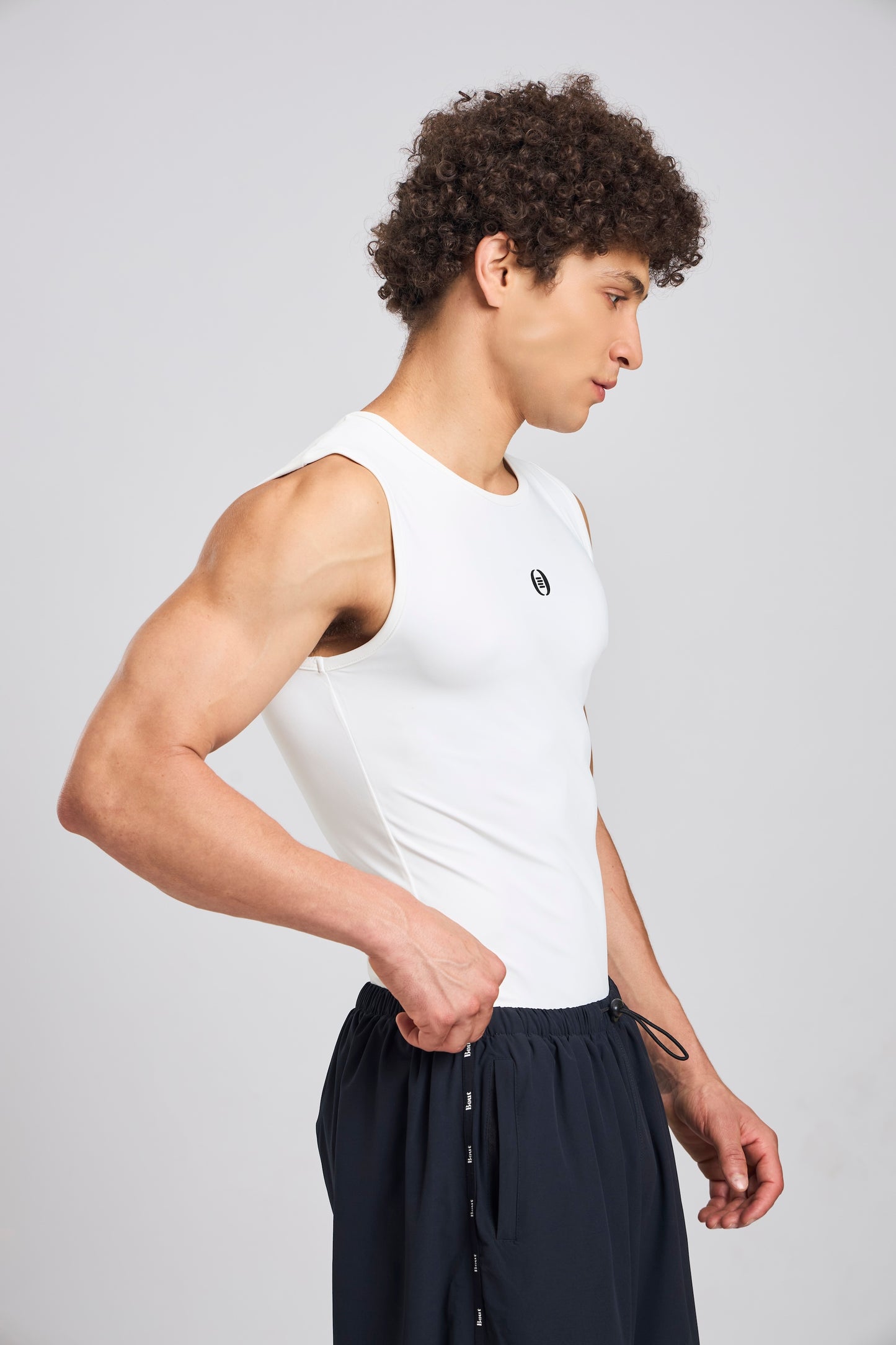Bout Sleeveless Compression Vest - White