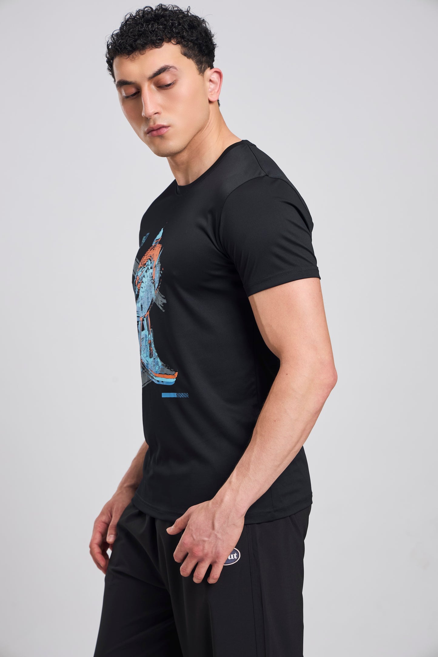 Bout Printed Active Tee - Black (Sneaker Graphic)