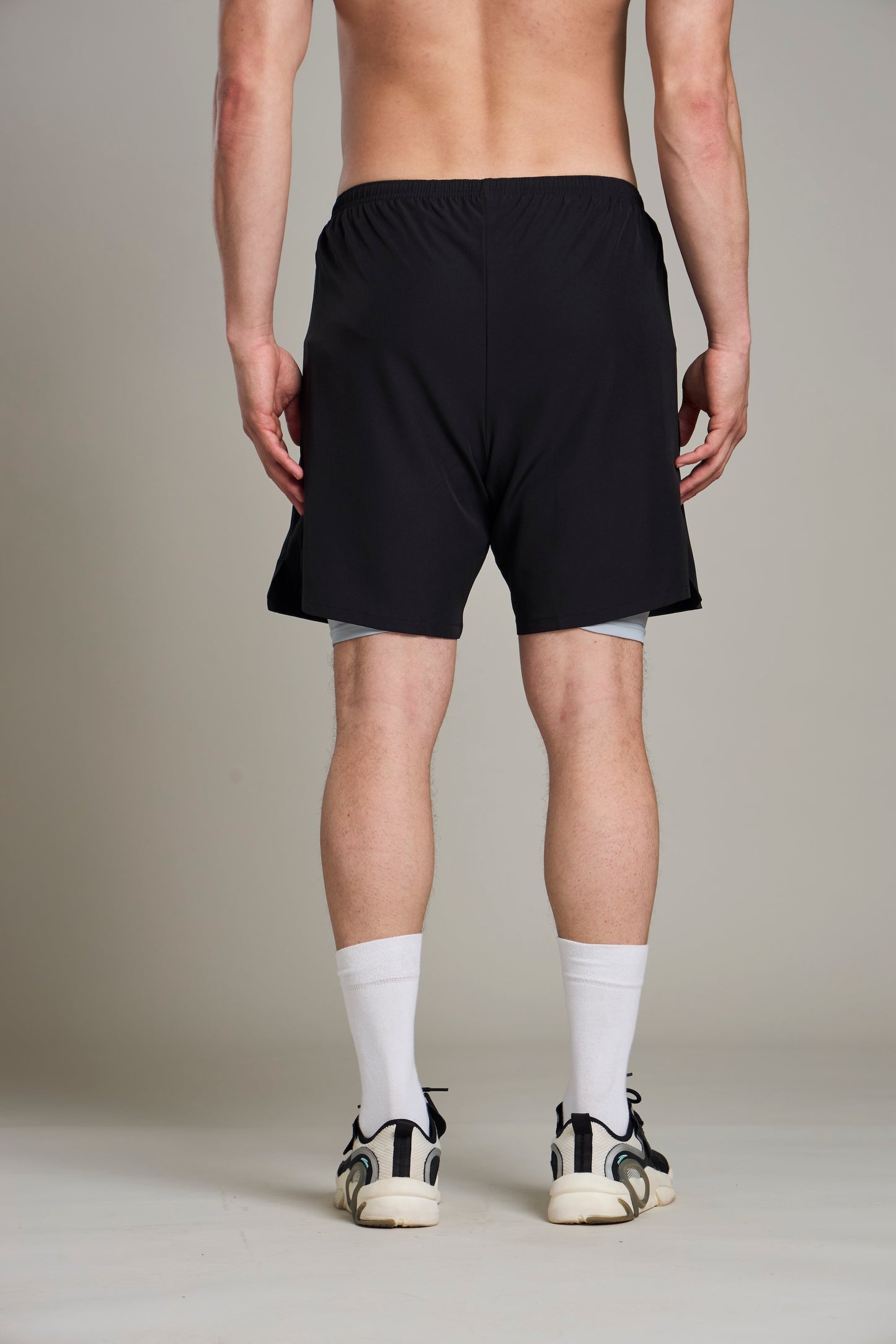 Bout 2in1 Compression Shorts - Black & Grey