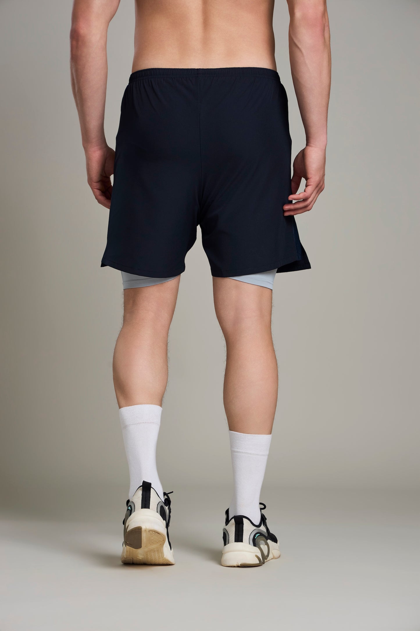 Bout 2in1 Compression Shorts - Navy & Grey