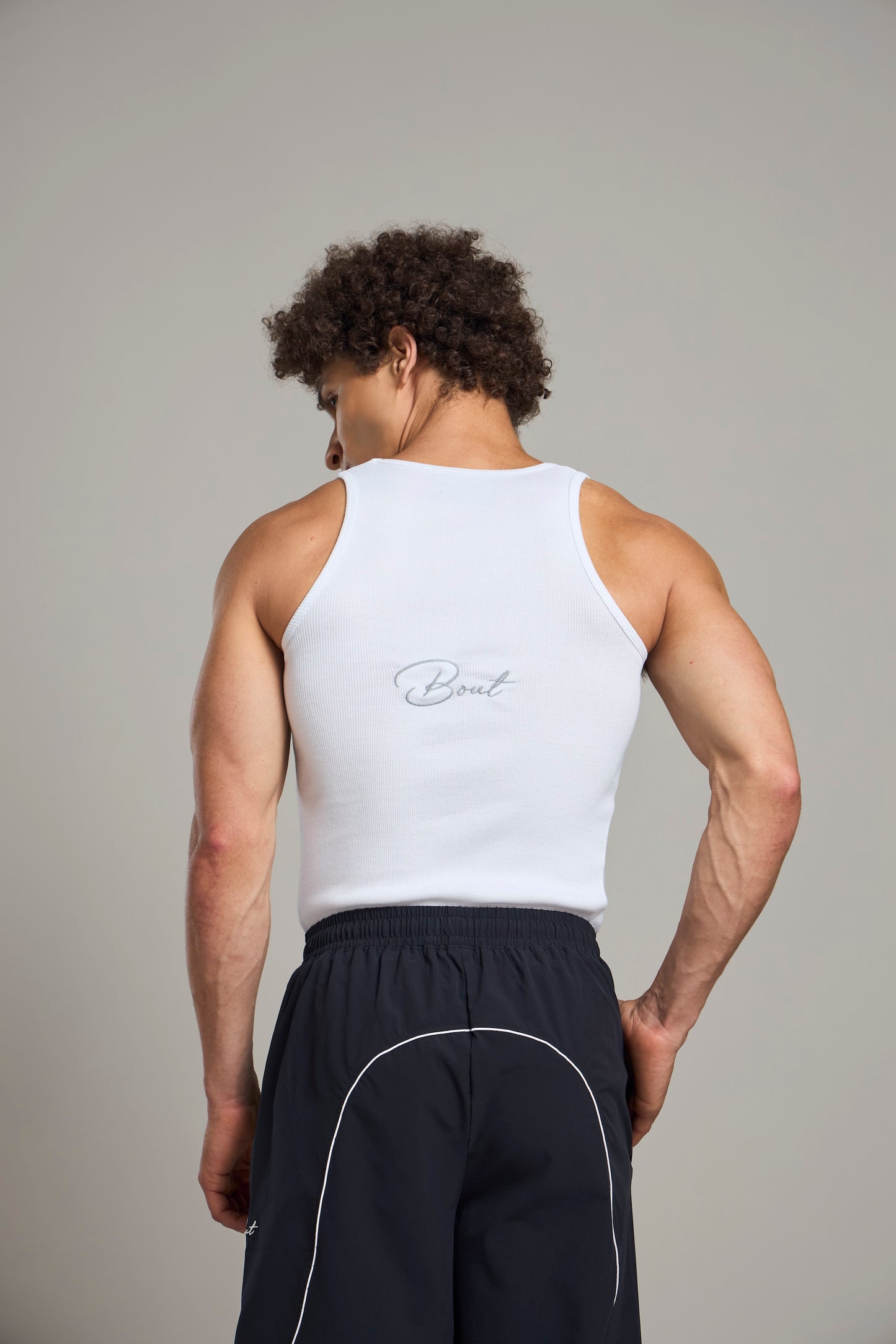 Bout Ribbed Cage Tank -White