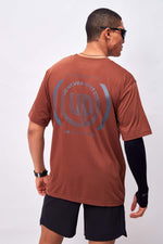 Bout Never Give Up Graphic Tee- Brown