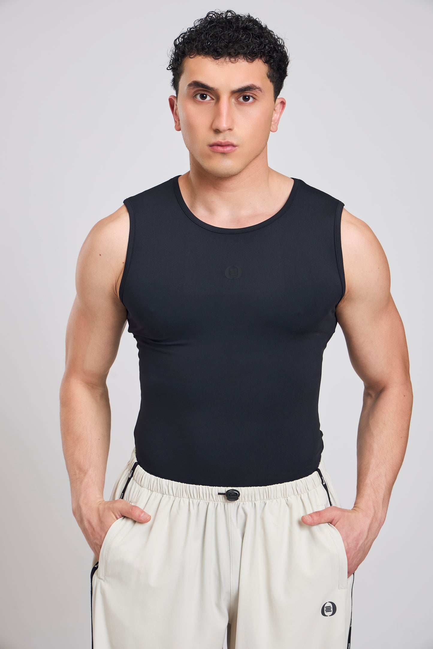 Bout Sleeveless Compression Vest - Black