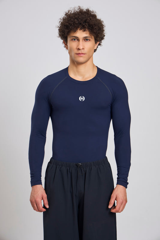Bout Compression Full Sleeve Tee - Navy Blue