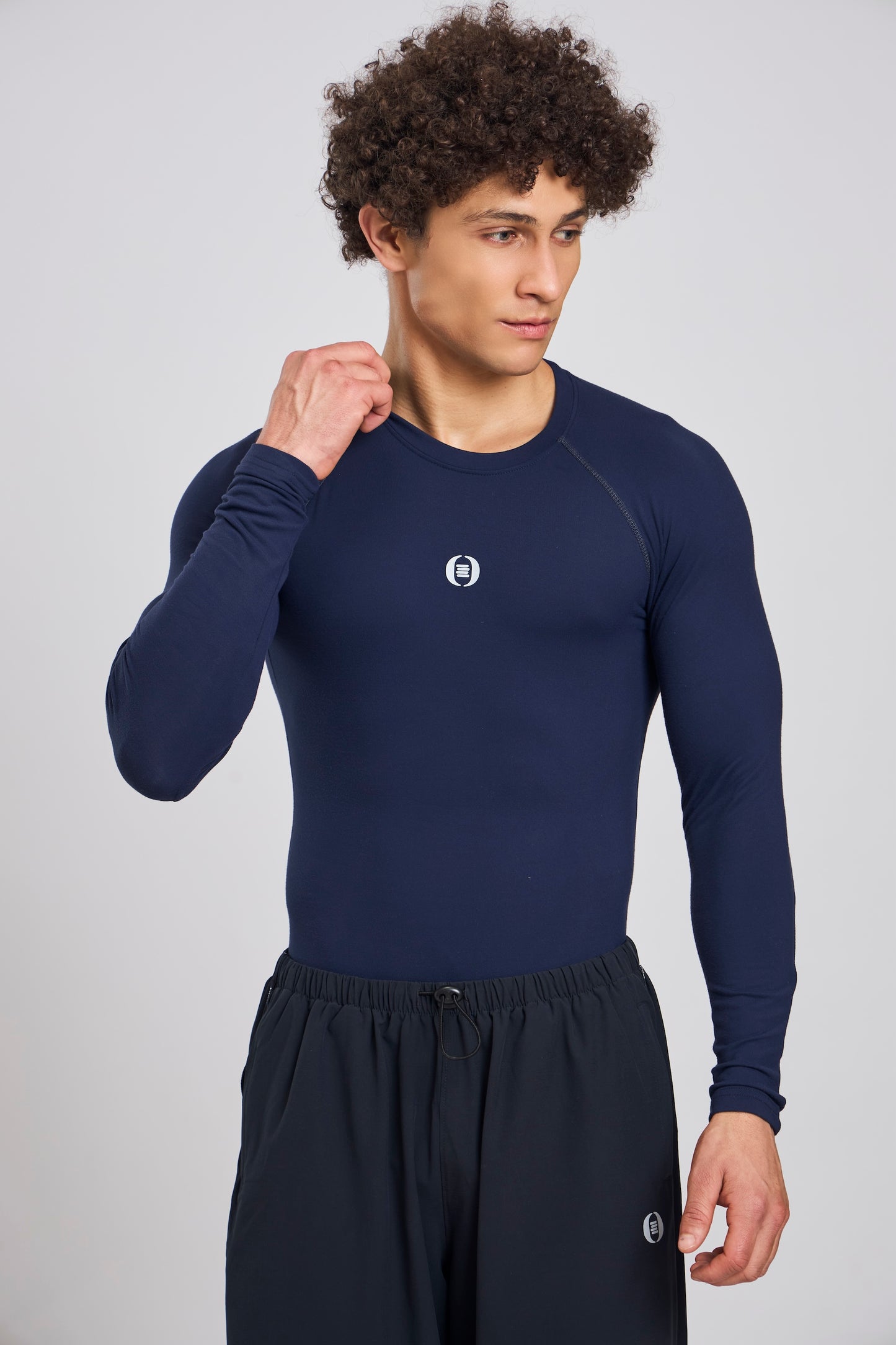 Bout Compression Full Sleeve Tee - Navy Blue
