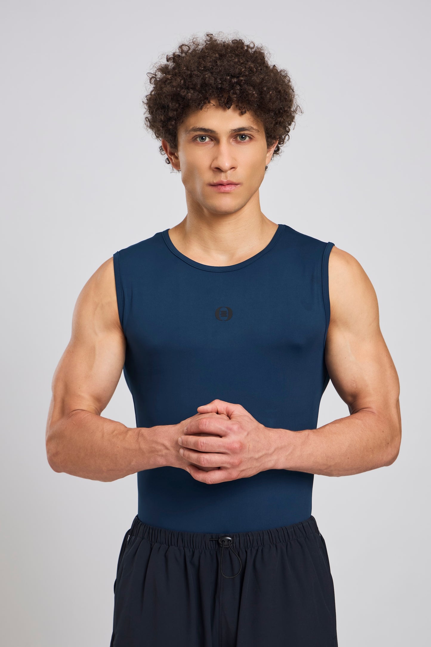 Bout Sleeveless Compression Vest - Navy Blue
