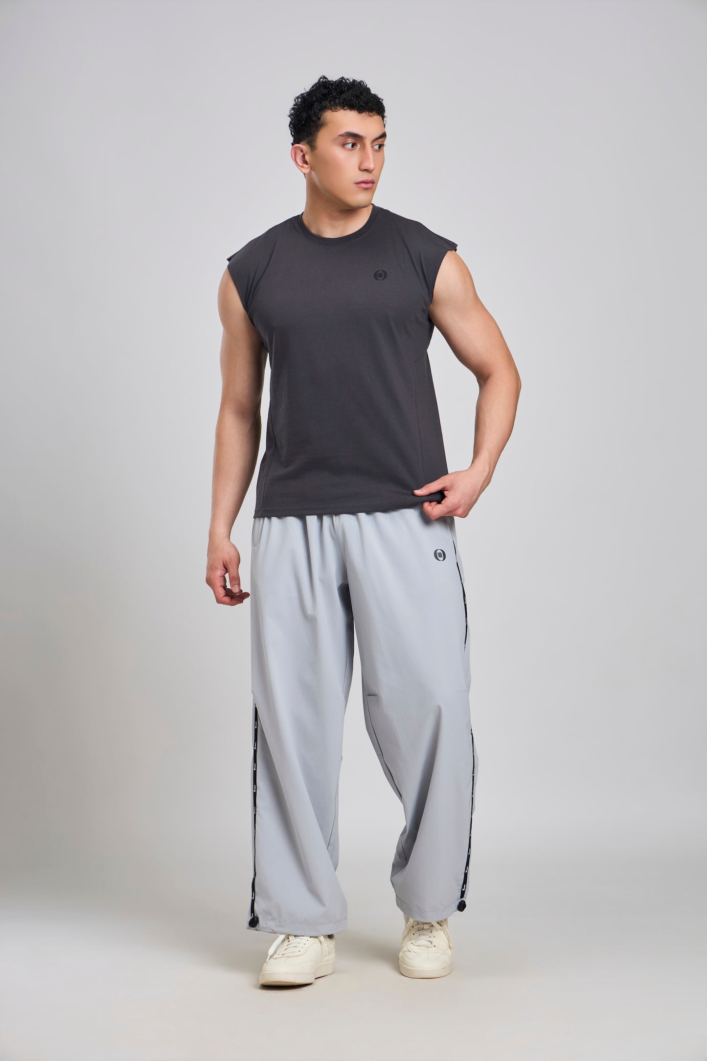 Bout Baggy Fit Training Pants - Light Grey