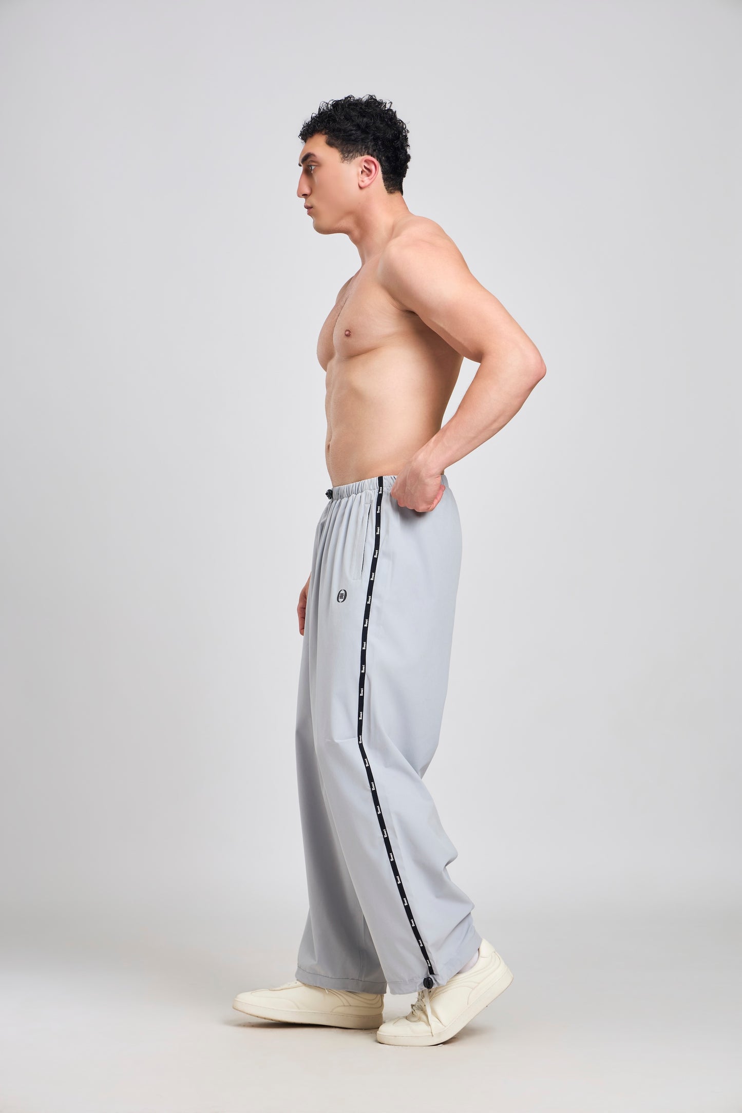 Bout Baggy Fit Training Pants - Light Grey