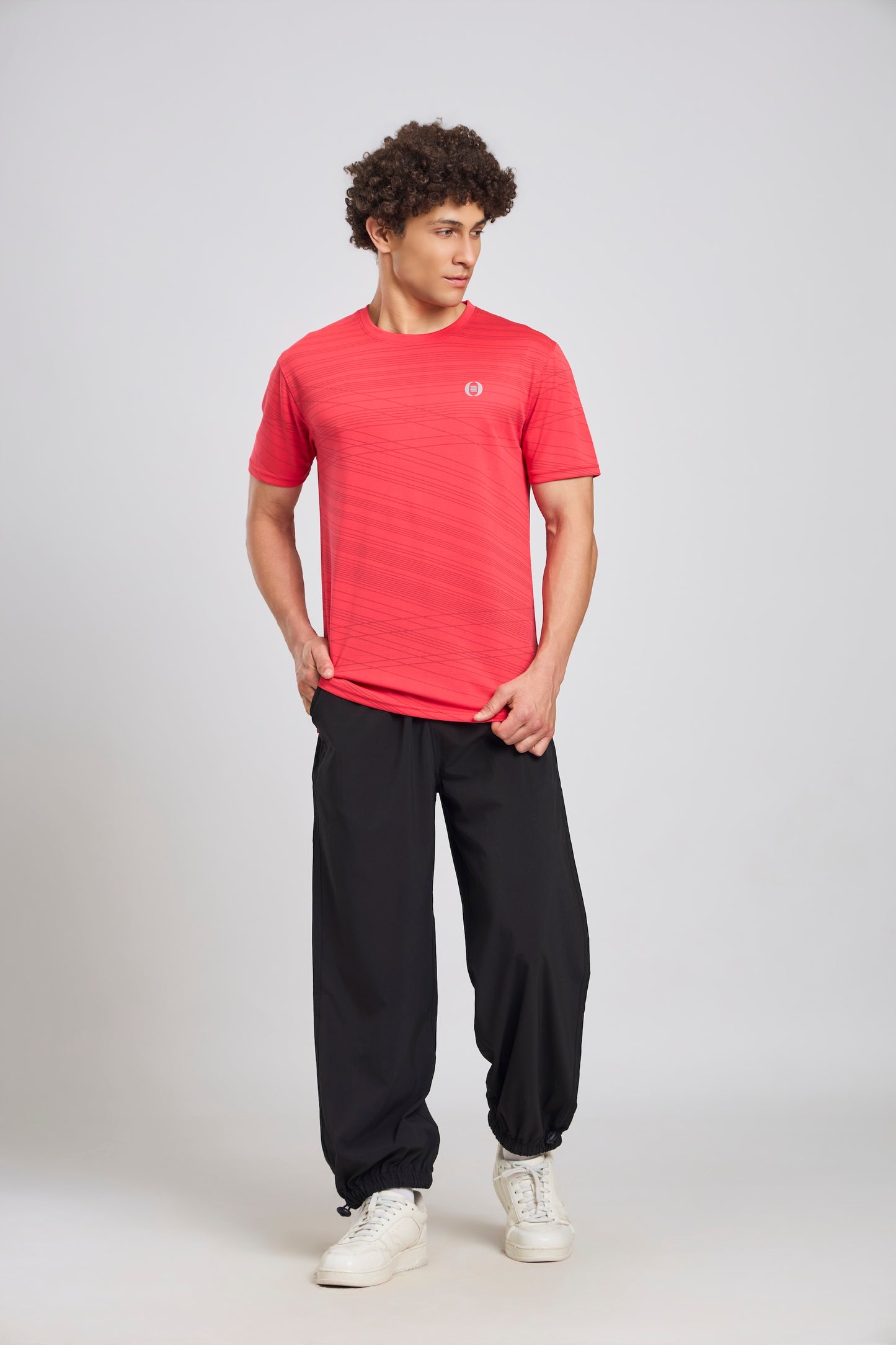 Bout Printed Active Tee - Coral Red