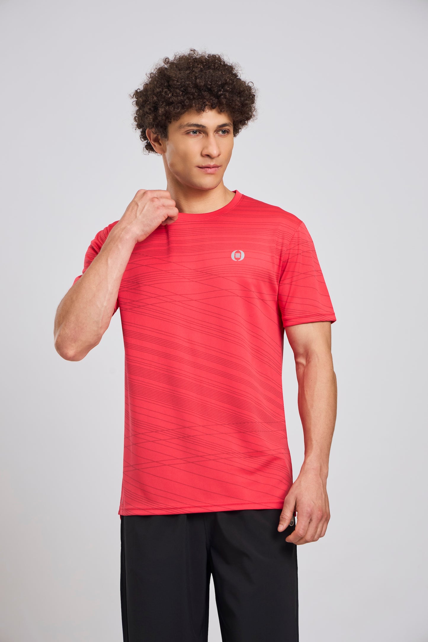 Bout Printed Active Tee - Coral Red