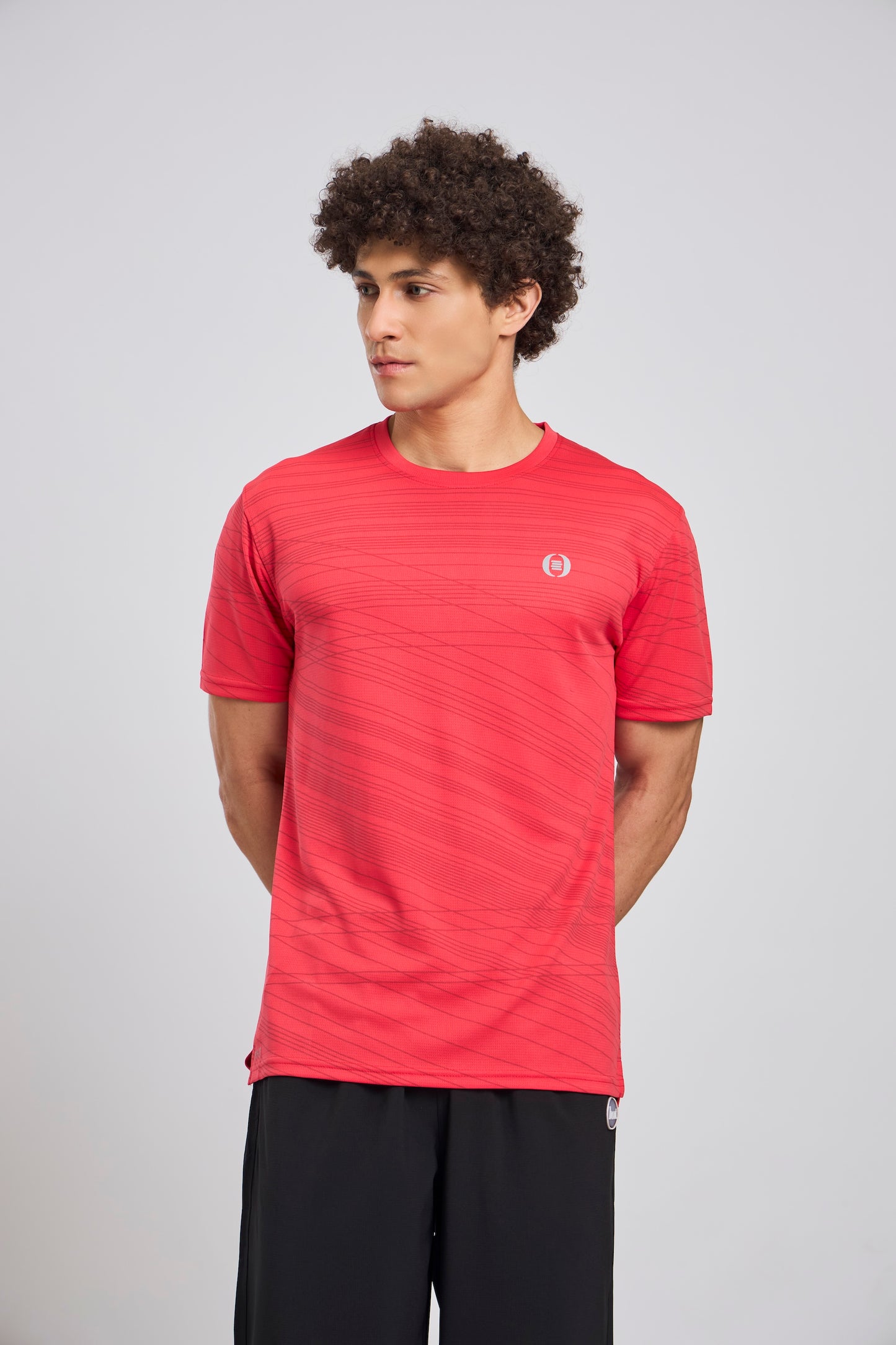 Bout Printed Active Tee - Coral Red