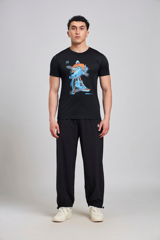 Bout Printed Active Tee - Black (Sneaker Graphic)