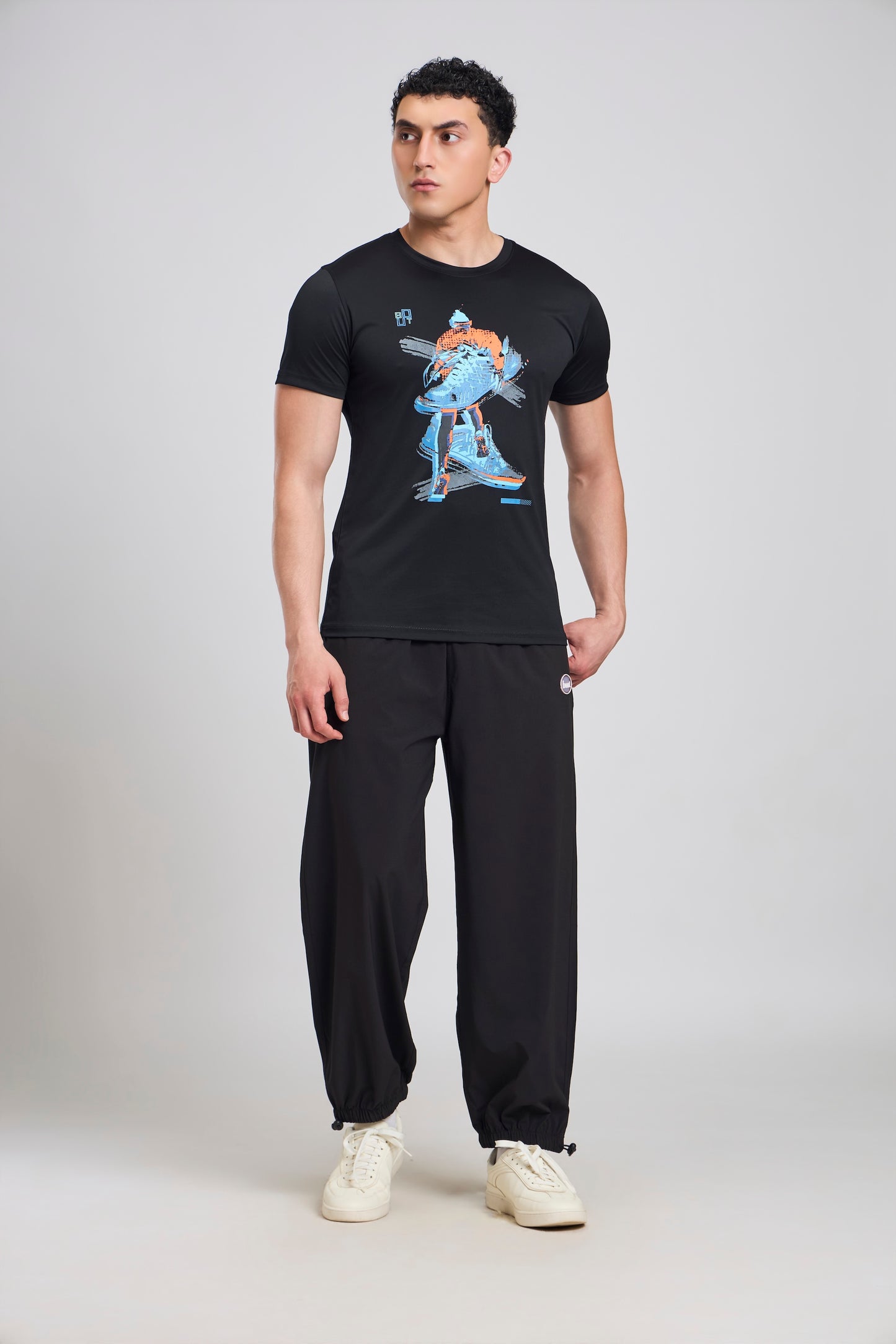 Bout Printed Active Tee - Black (Sneaker Graphic)