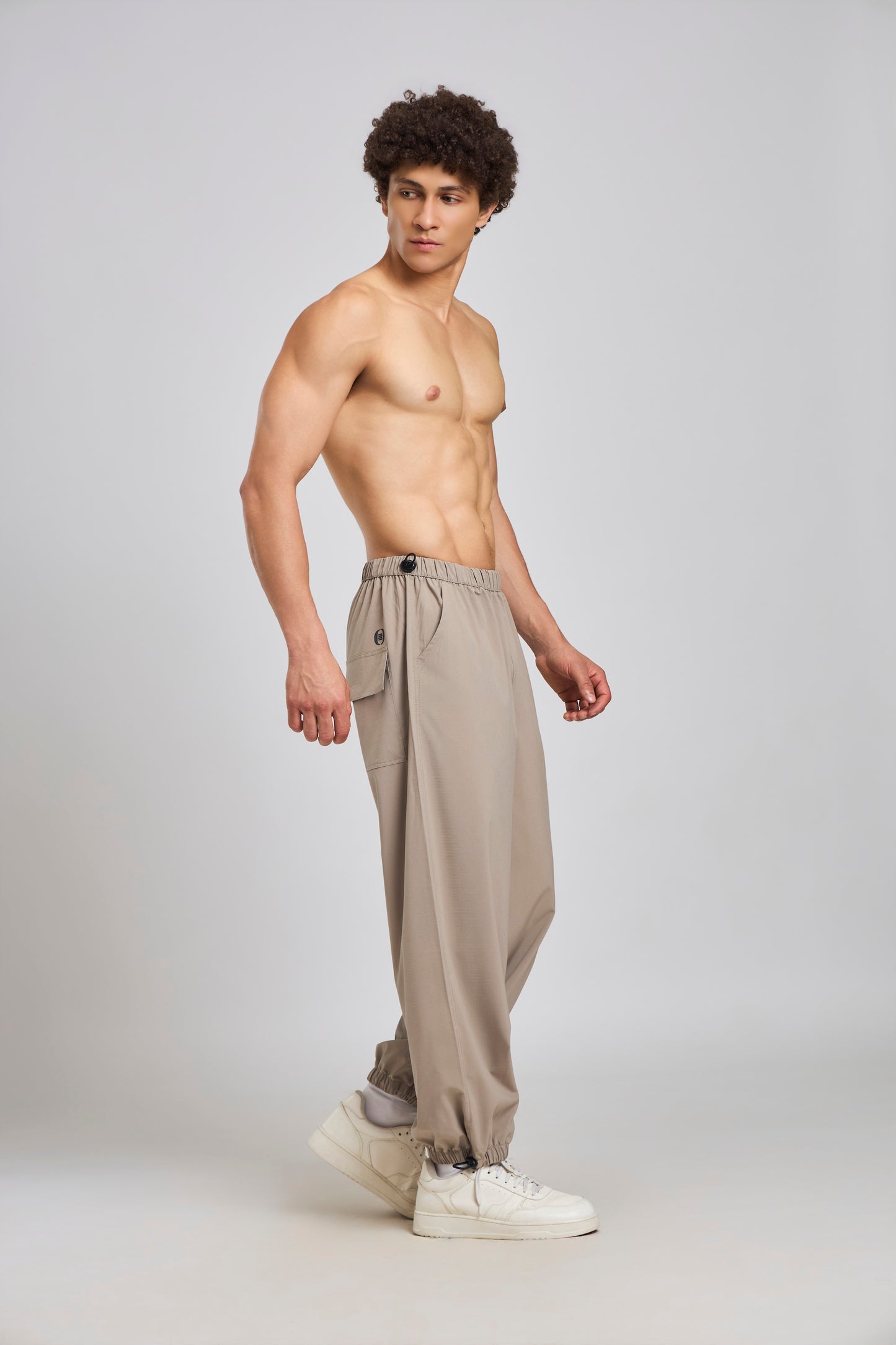 Bout Textured Harem Tracks - Stone Beige