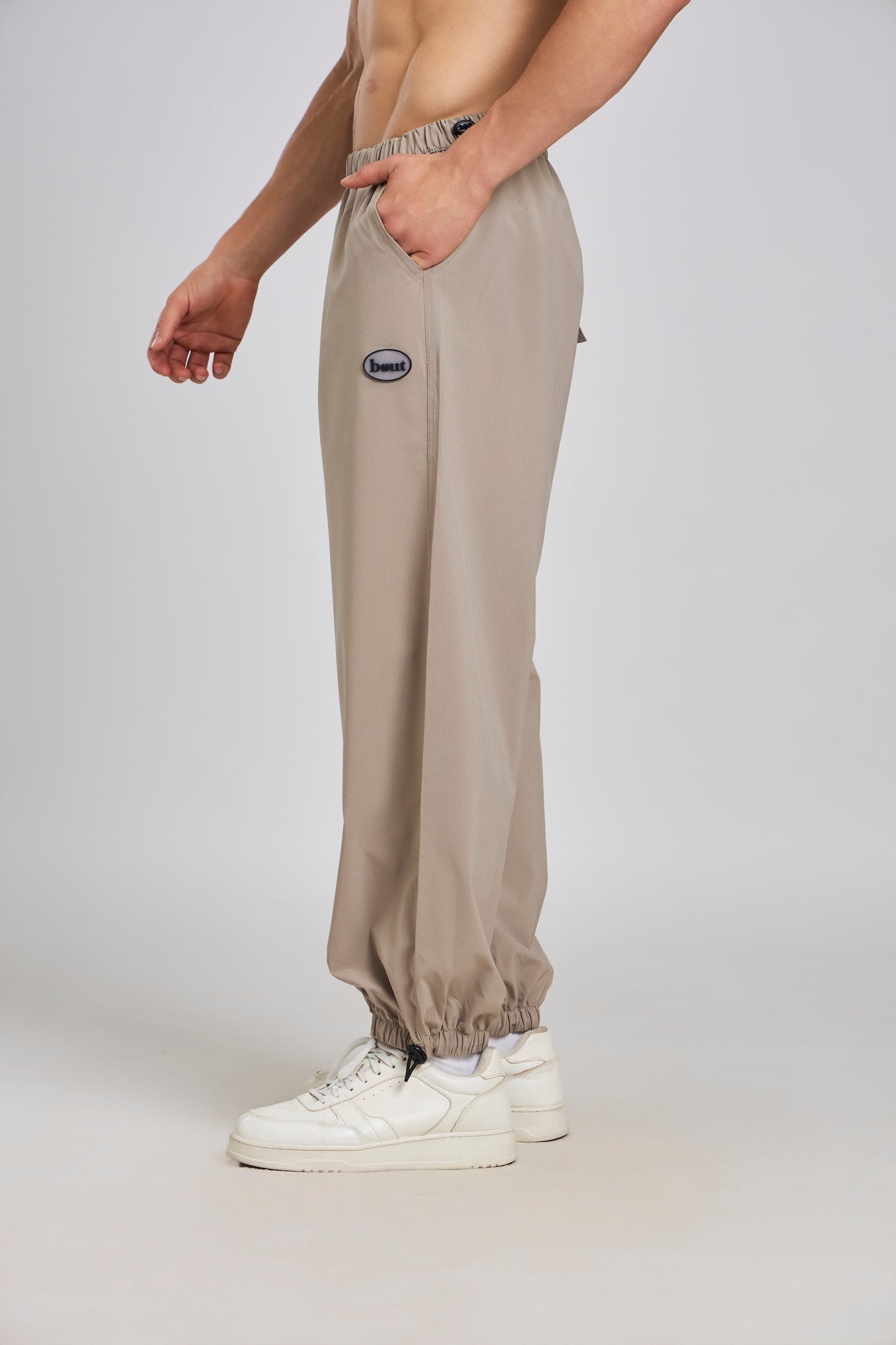 Bout Textured Harem Tracks - Stone Beige