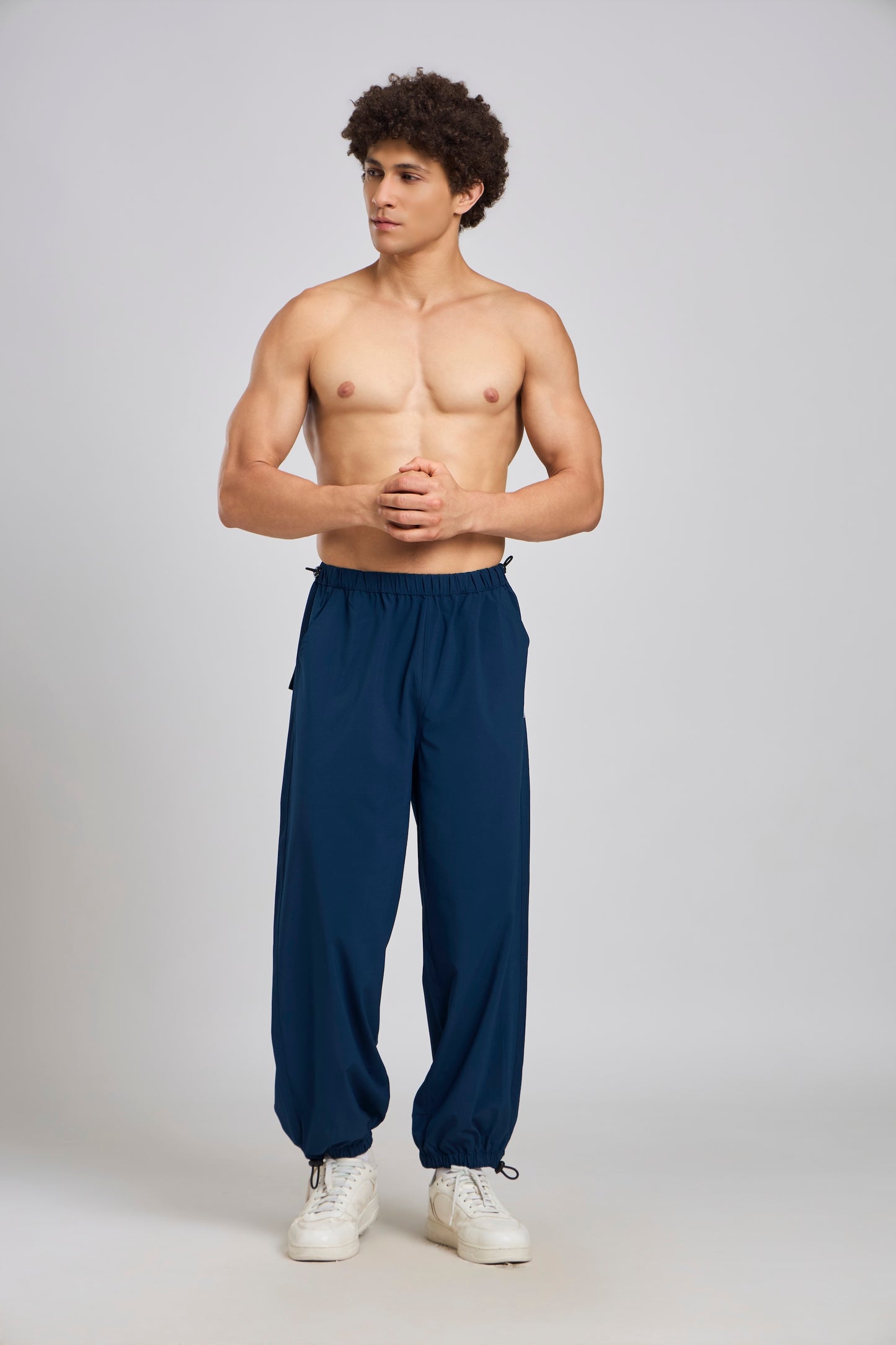 Bout Textured Harem Tracks - Navy Blue