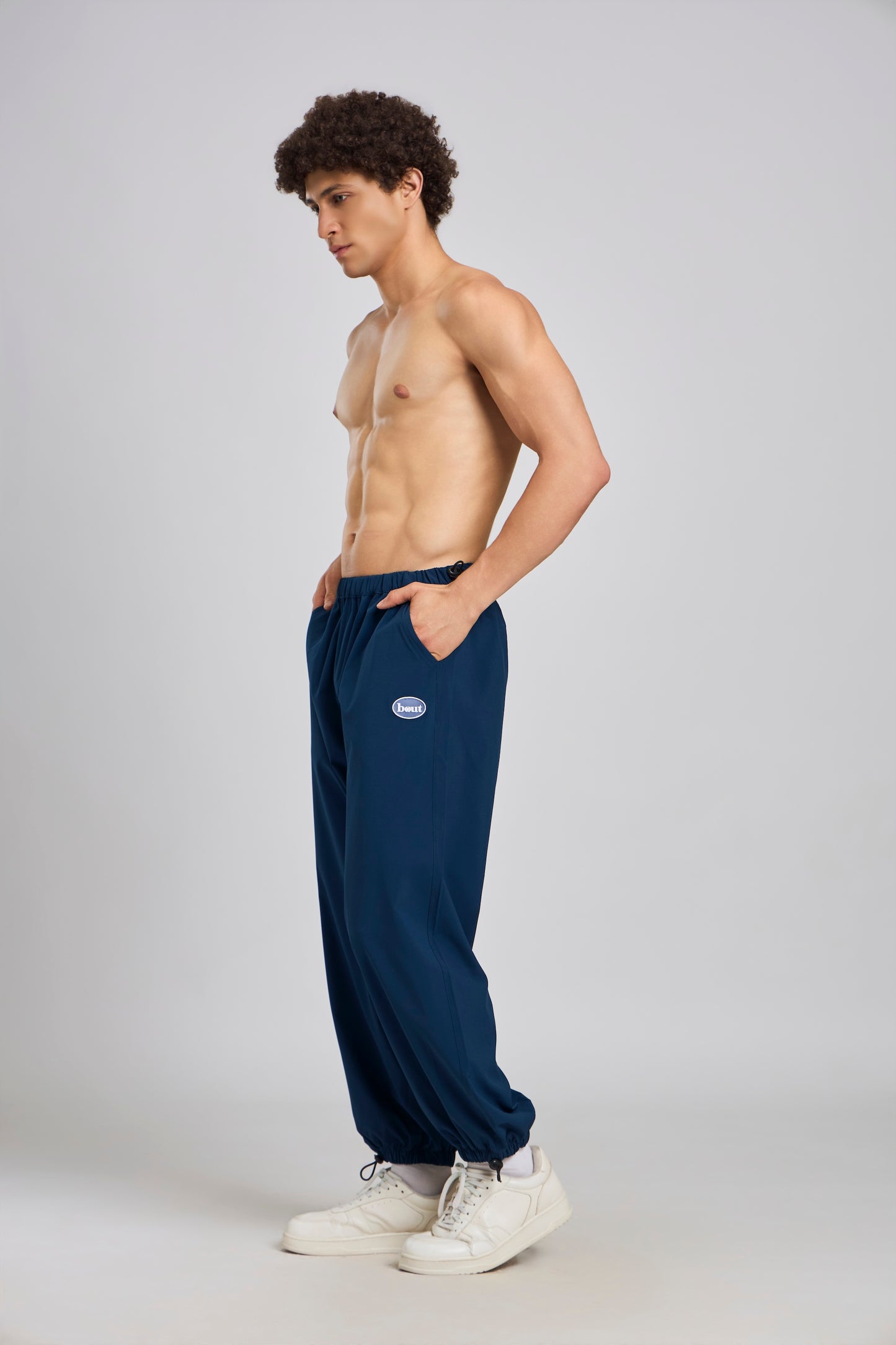 Bout Textured Harem Tracks - Navy Blue