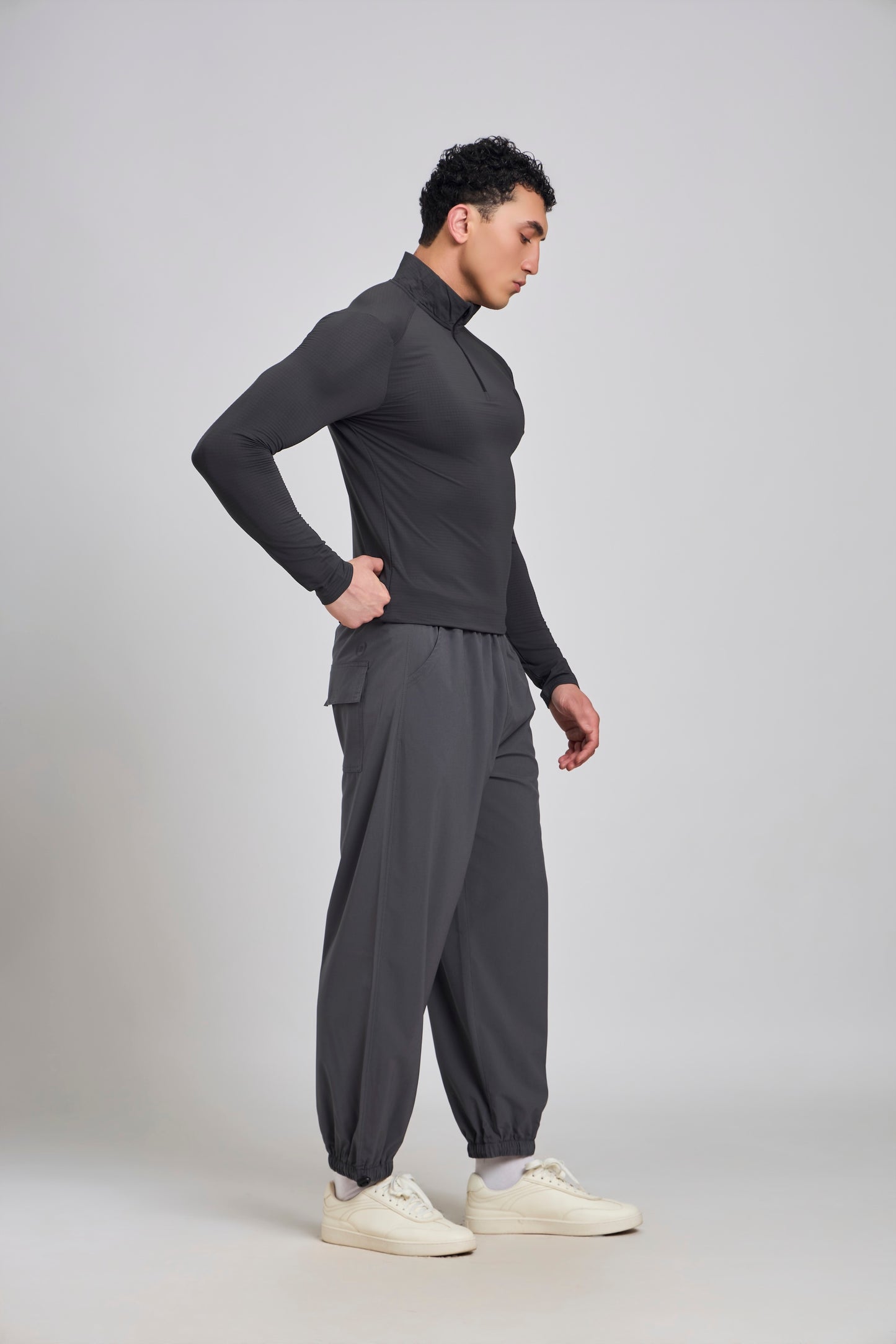 Bout Half Zipper Pullover - Grey