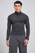 Bout Half Zipper Pullover - Grey