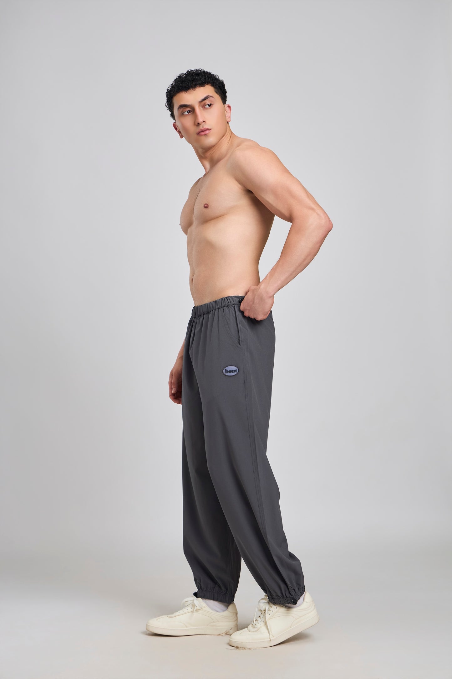 Bout Textured Harem Tracks - Charcoal Grey