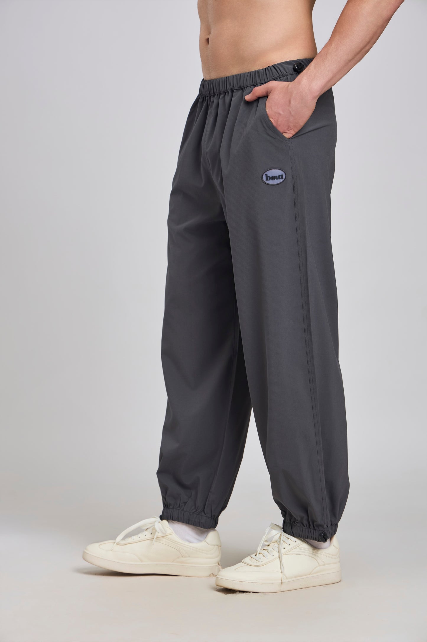 Bout Textured Harem Tracks - Charcoal Grey