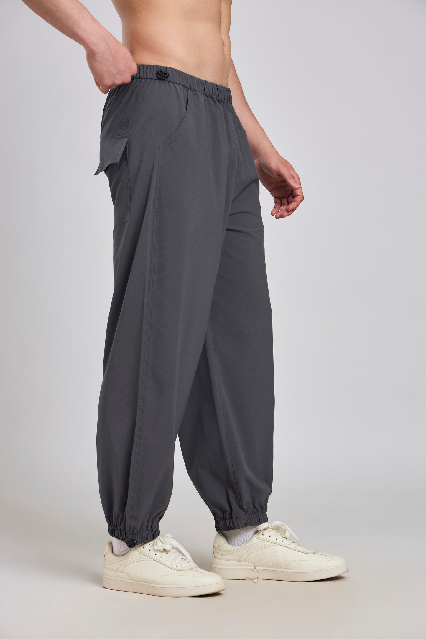 Bout Textured Harem Tracks - Charcoal Grey