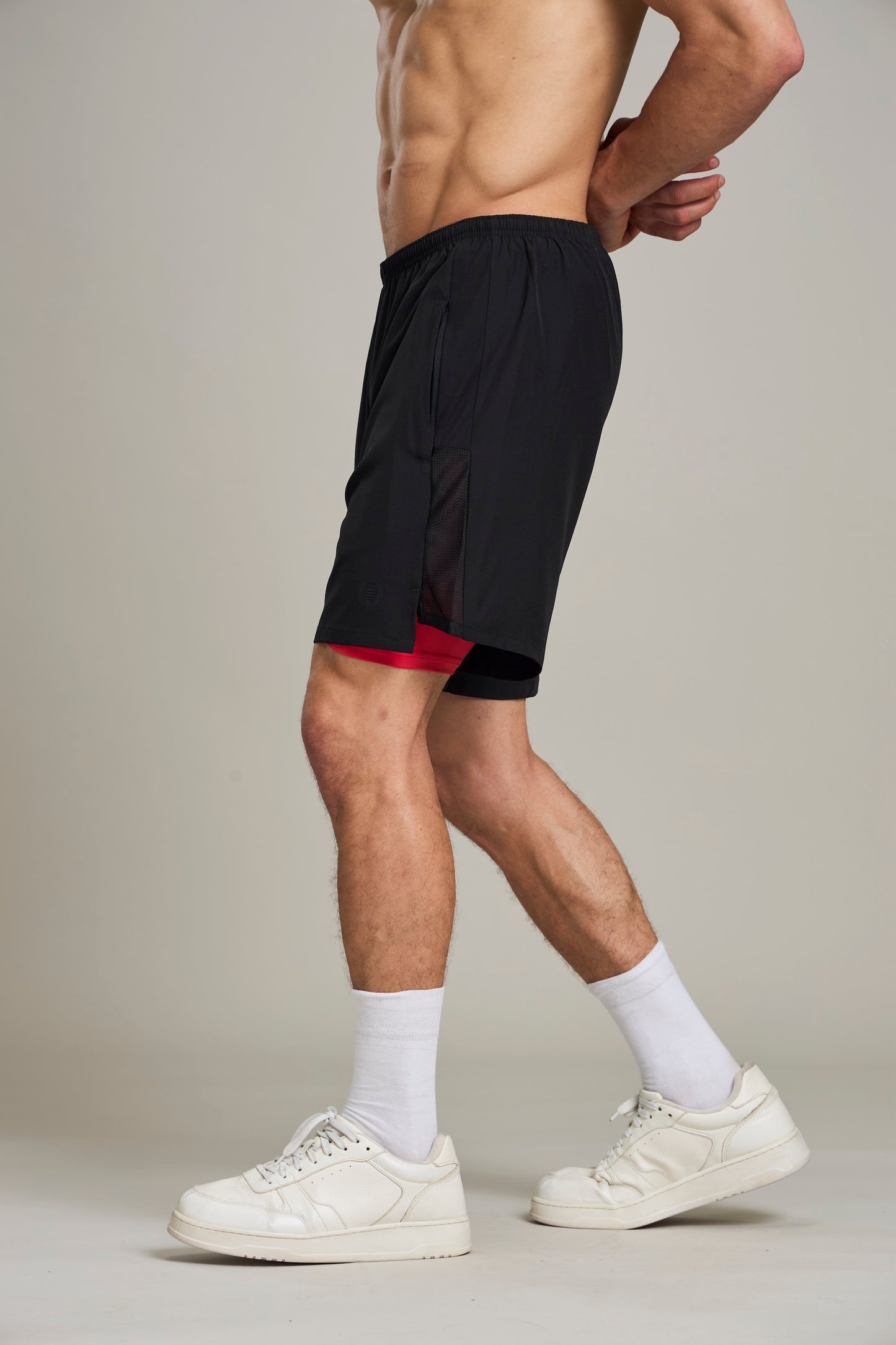 Bout 2in1 Compression Shorts - Black & Red