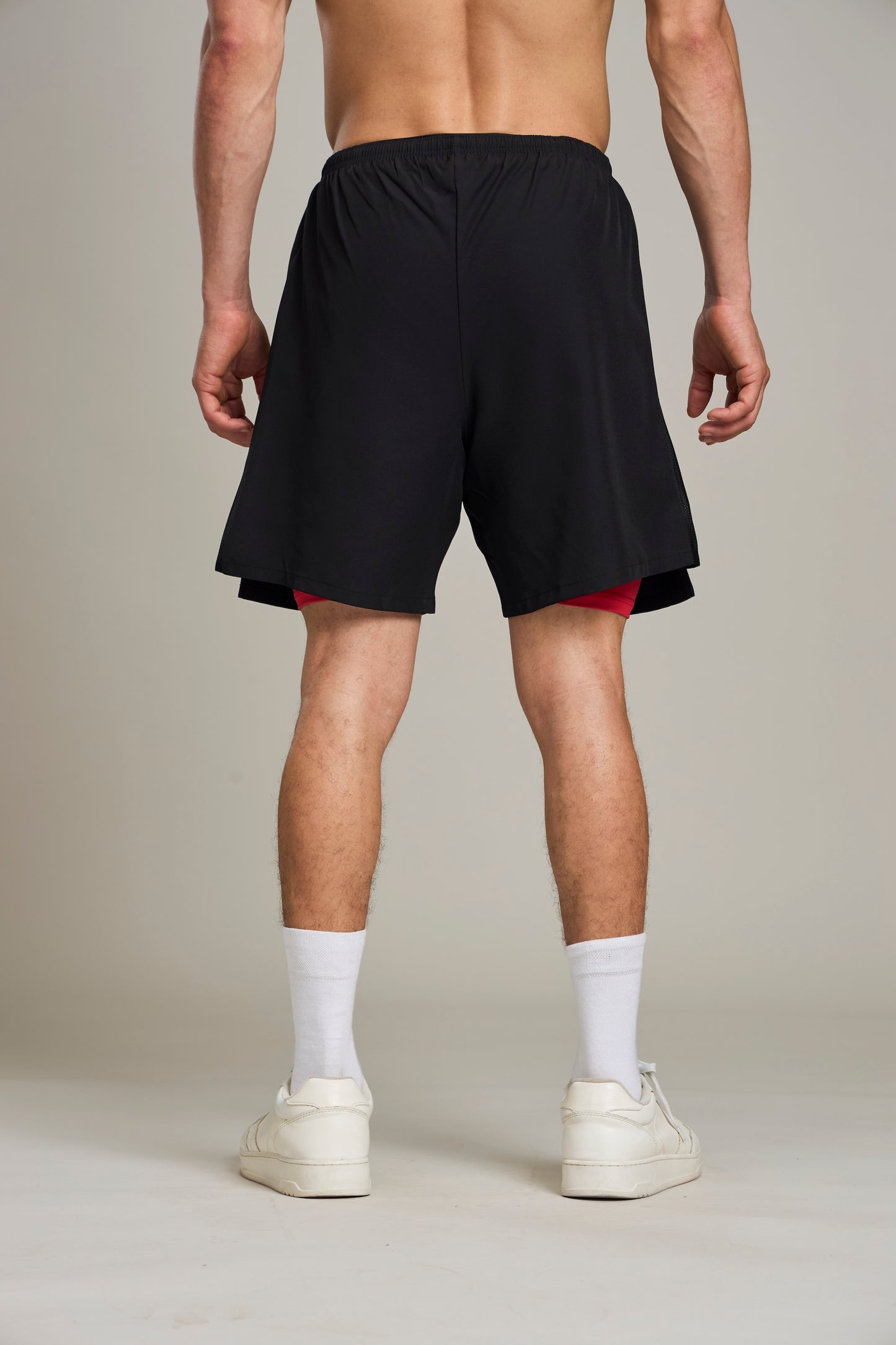 Bout 2in1 Compression Shorts - Black & Red