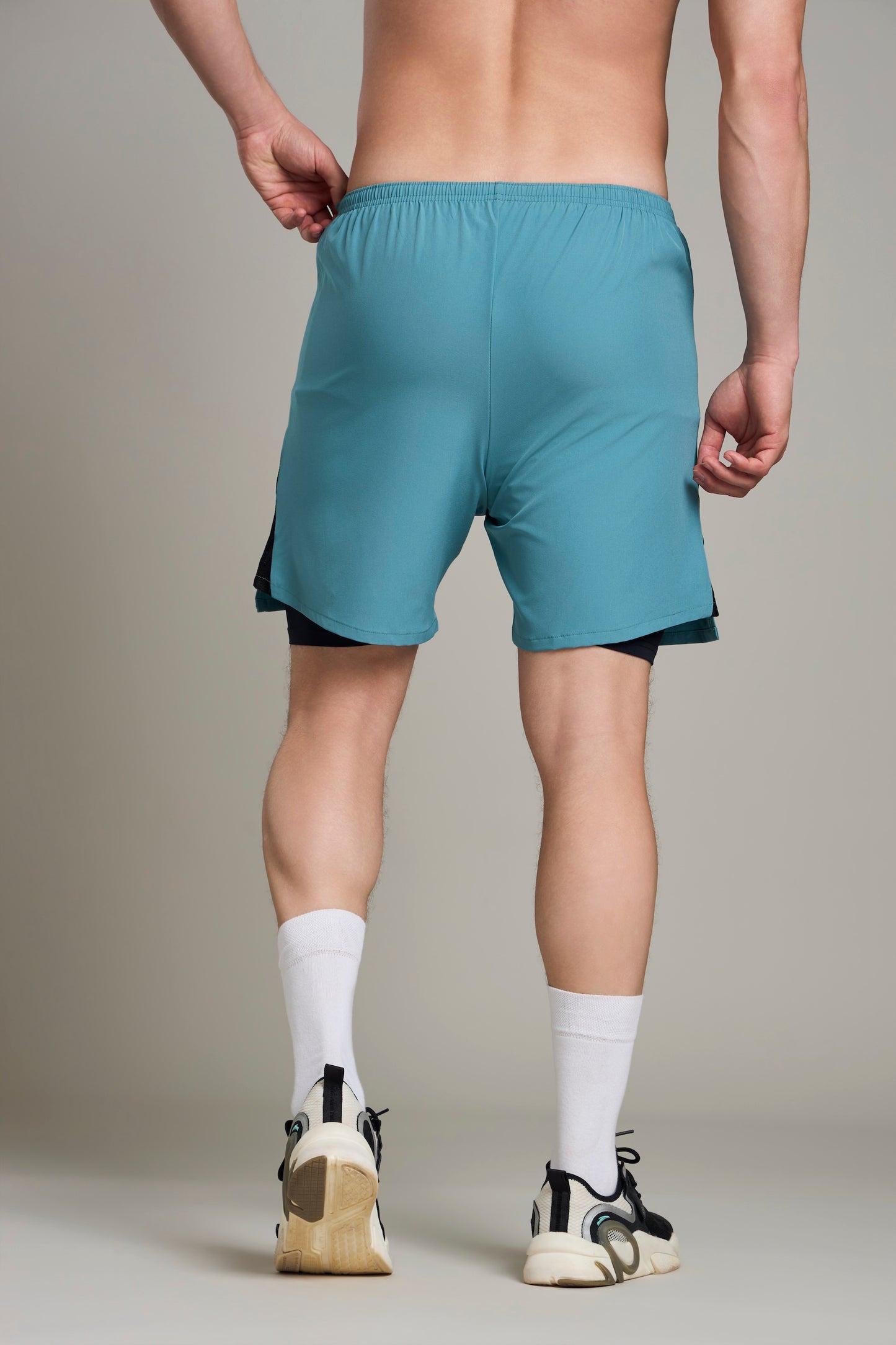 Bout 2in1 Compression Shorts - Teal & Black