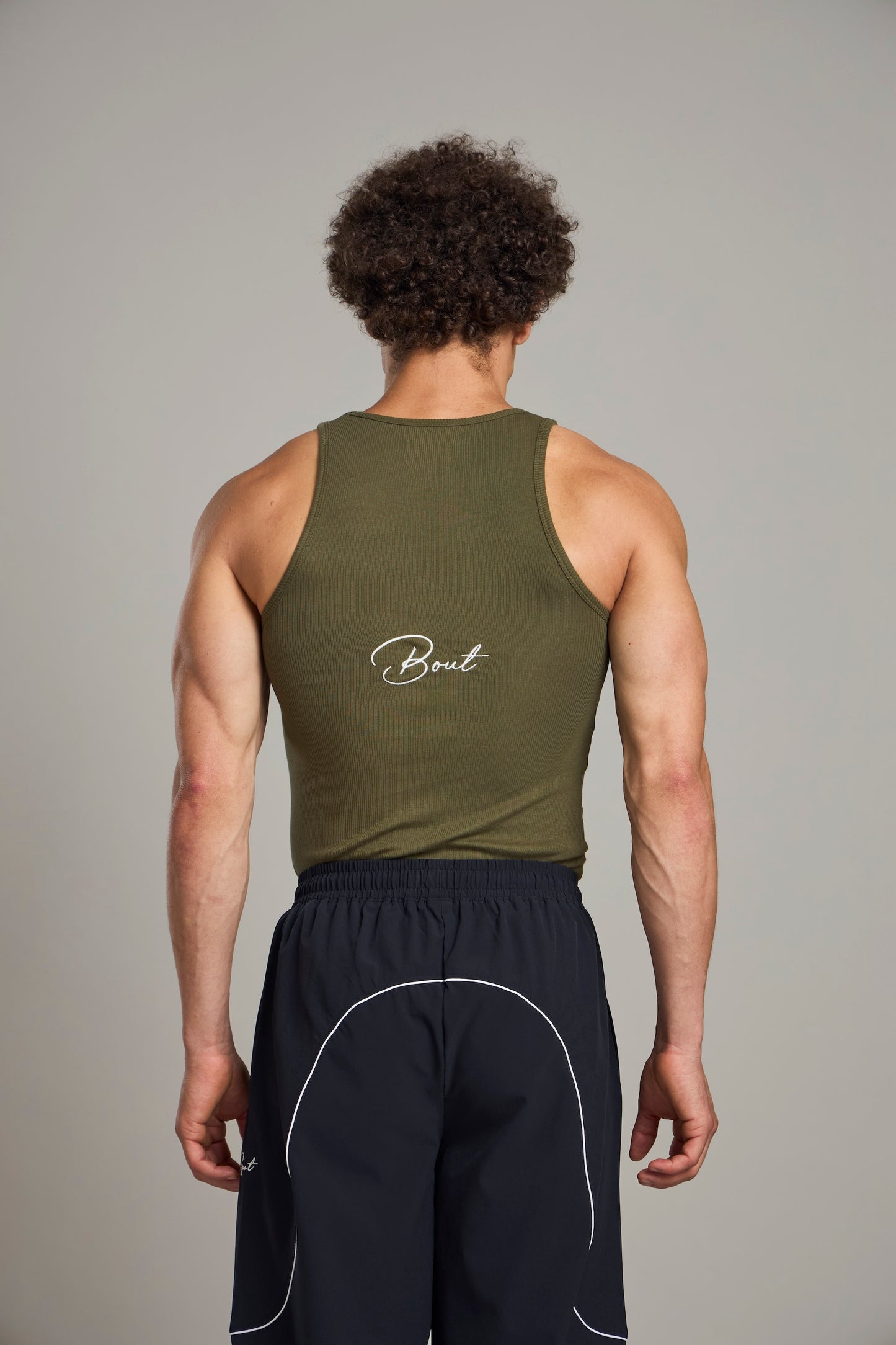 Bout Ribbed Cage Tank - Olive