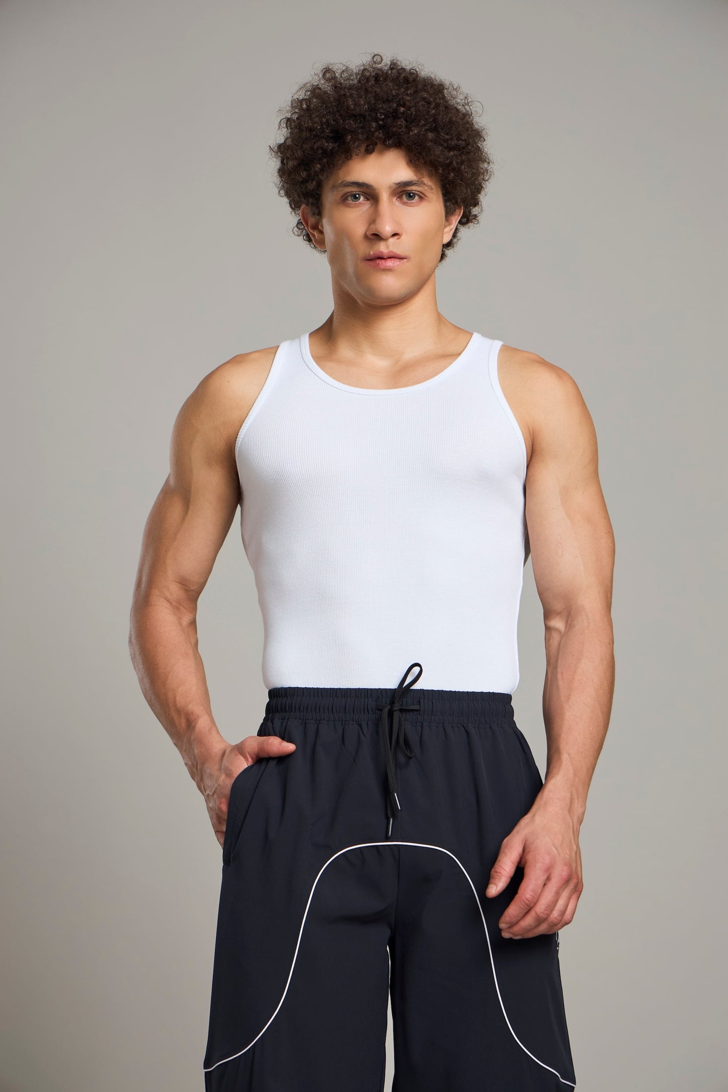 Bout Ribbed Cage Tank -White