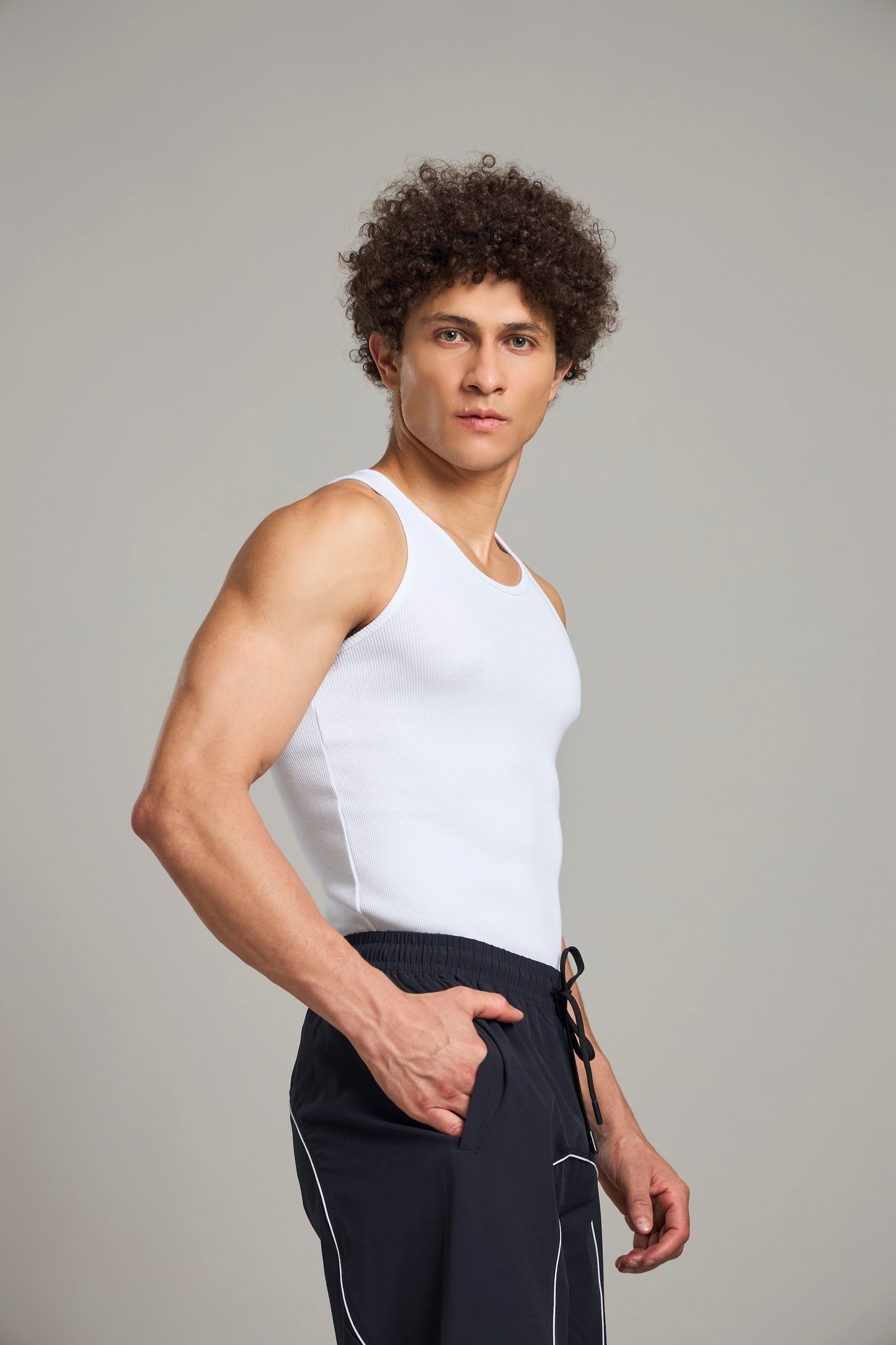 Bout Ribbed Cage Tank -White