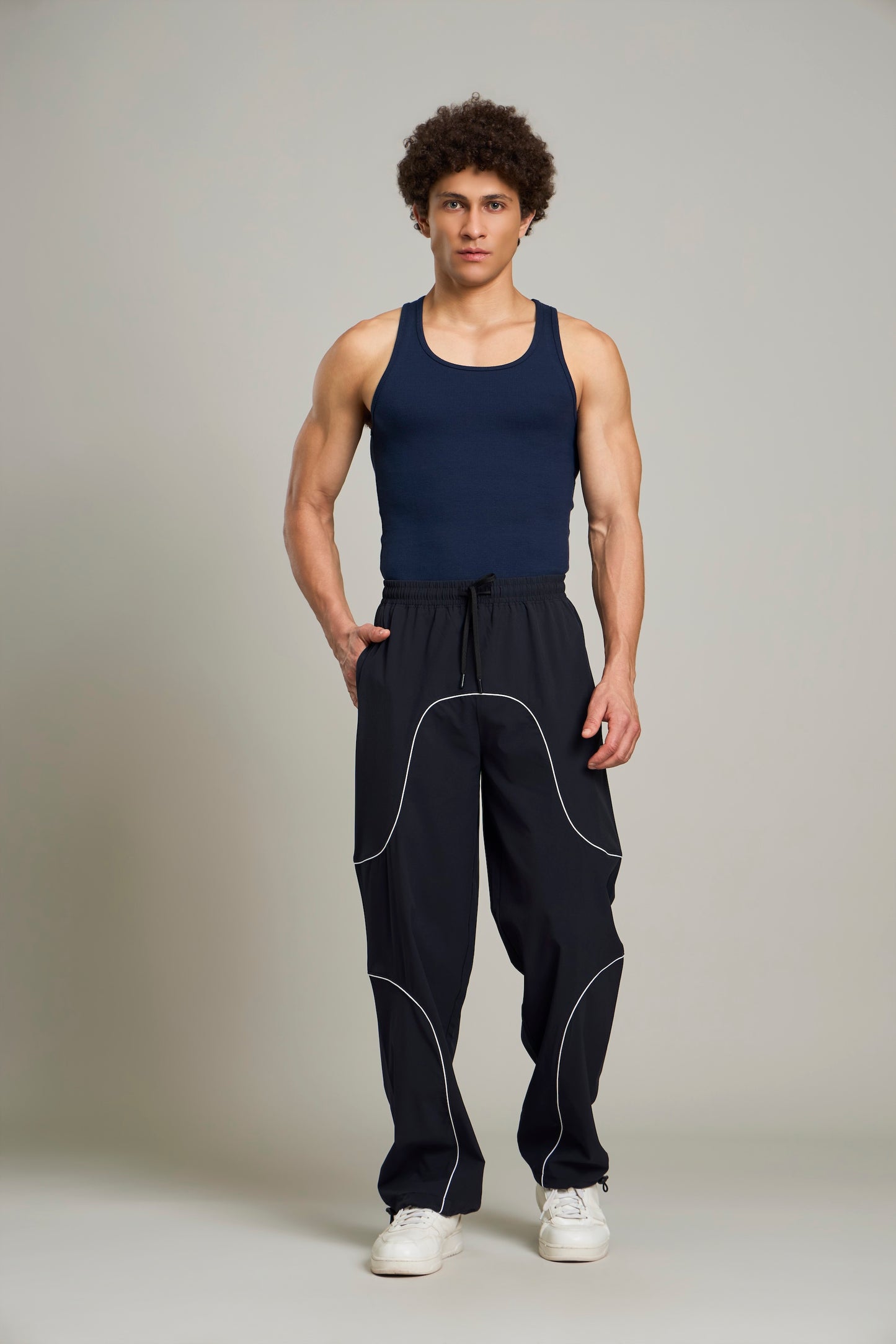 Bout Ribbed Cage Tank - Navy Blue