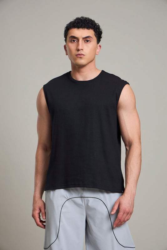 Bout Ribbed Muscle Tank - Black