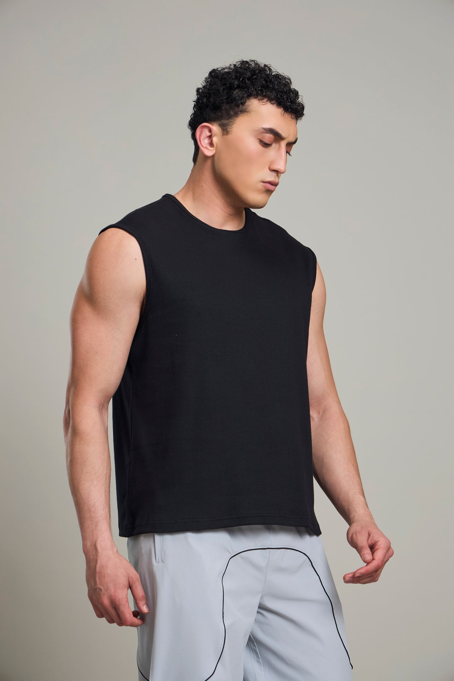 Bout Ribbed Muscle Tank - Black