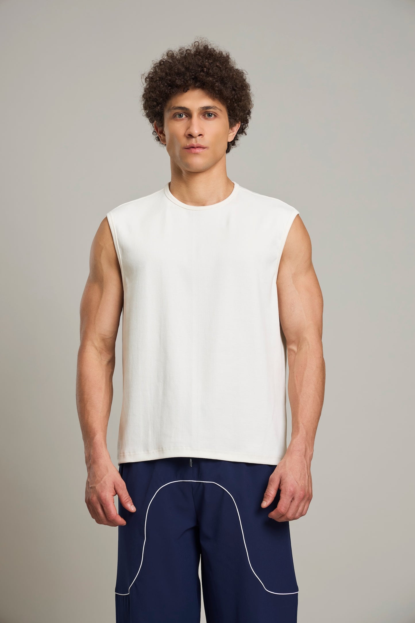Bout Ribbed Muscle Tank - Off White