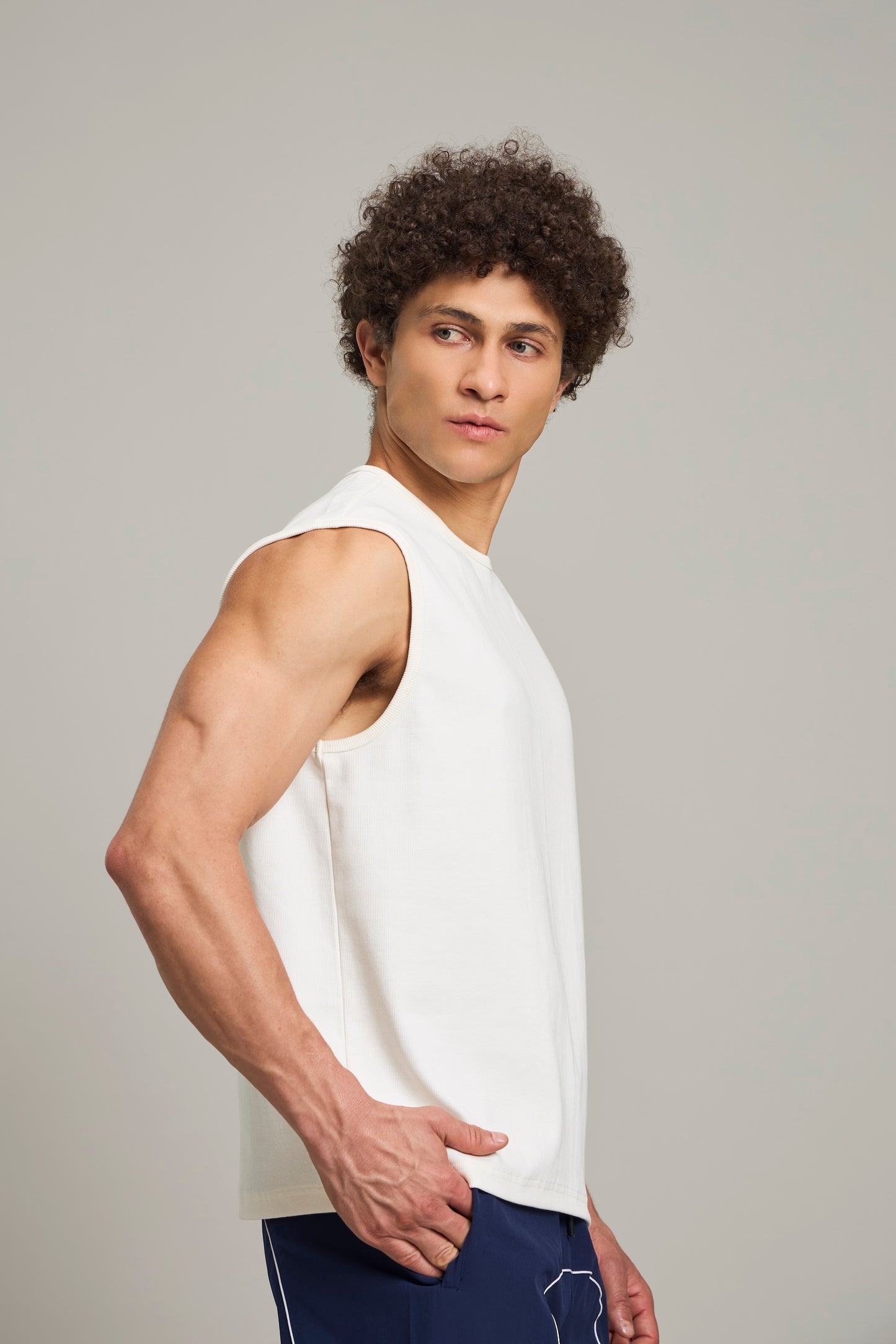 Bout Ribbed Muscle Tank - Off White