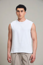 Bout Ribbed Muscle Tank - White