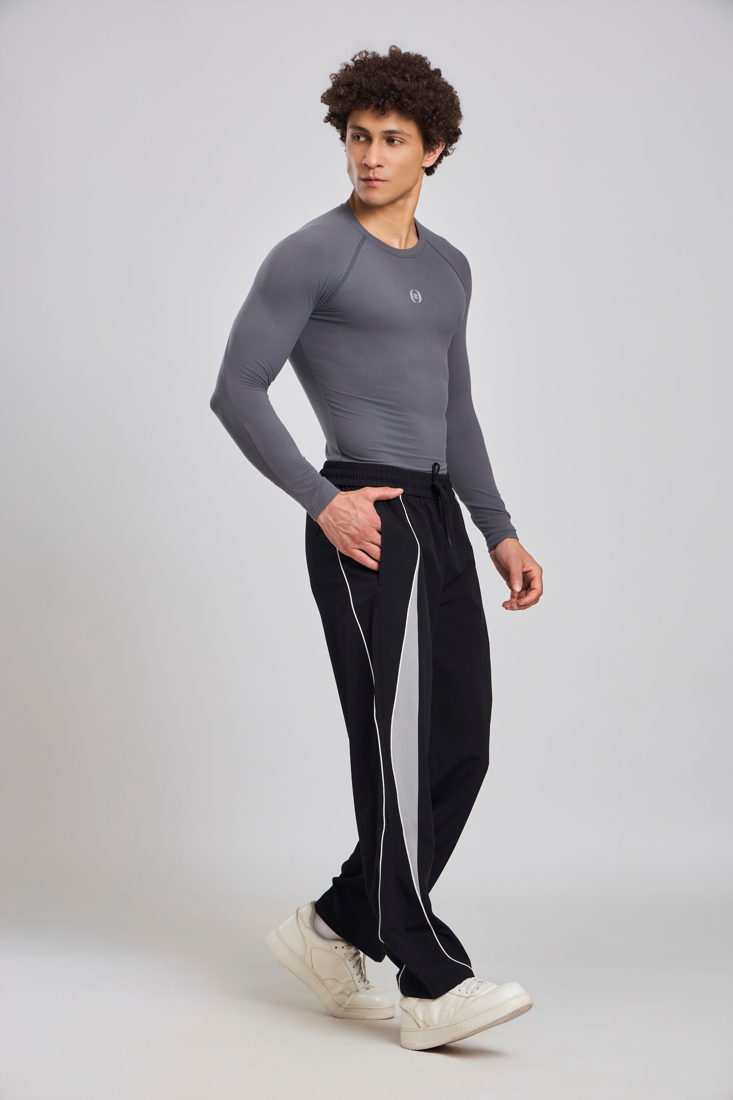 Bout Compression Full Sleeve Tee - Grey