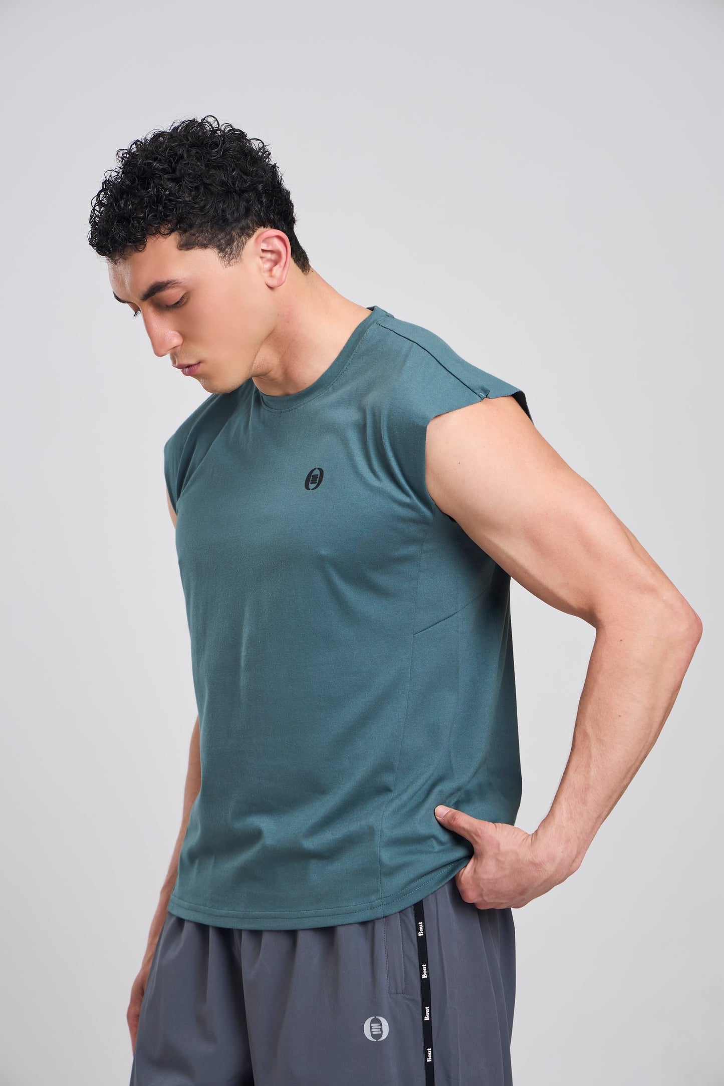 Bout Muscle Tank - Slate Teal