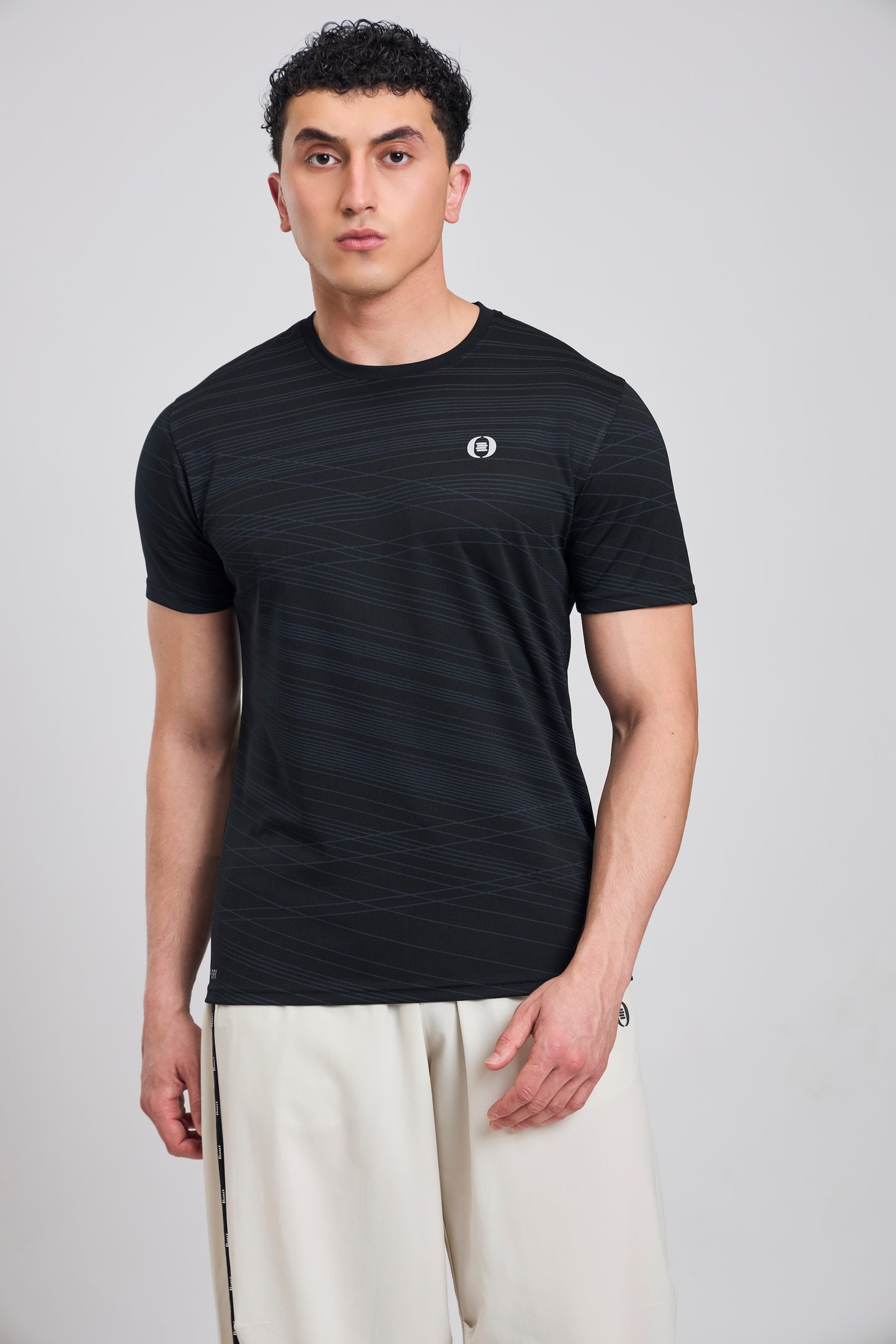 Bout Printed Active Tee - Black (Wave Print)