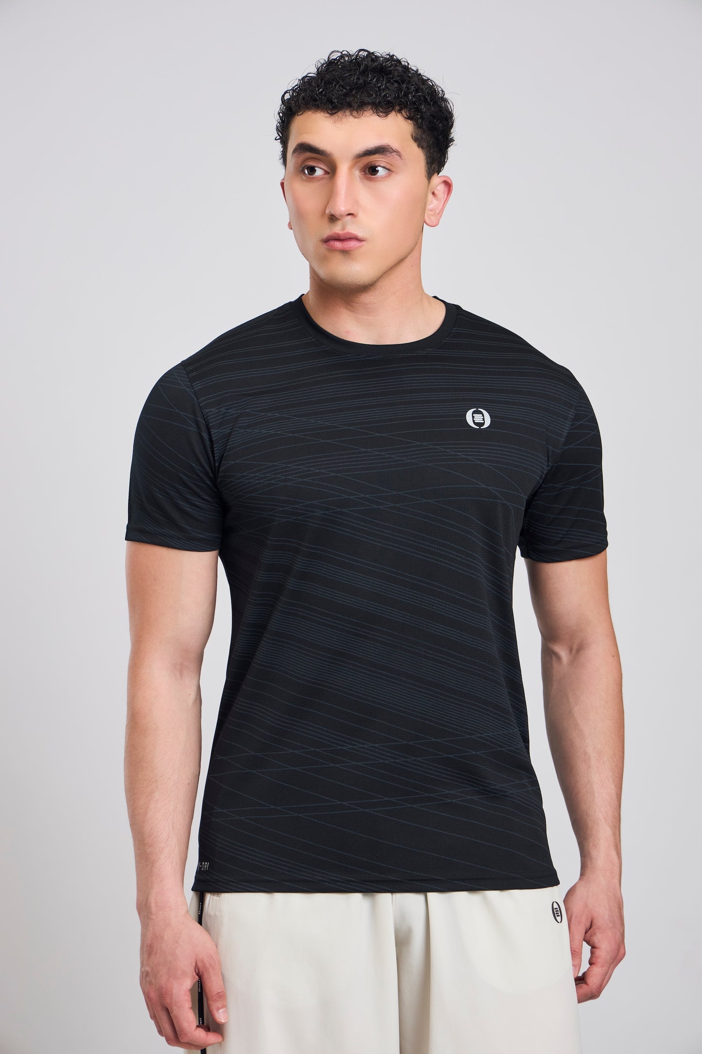 Bout Printed Active Tee - Black (Wave Print)