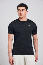 Bout Printed Active Tee - Black (Wave Print)